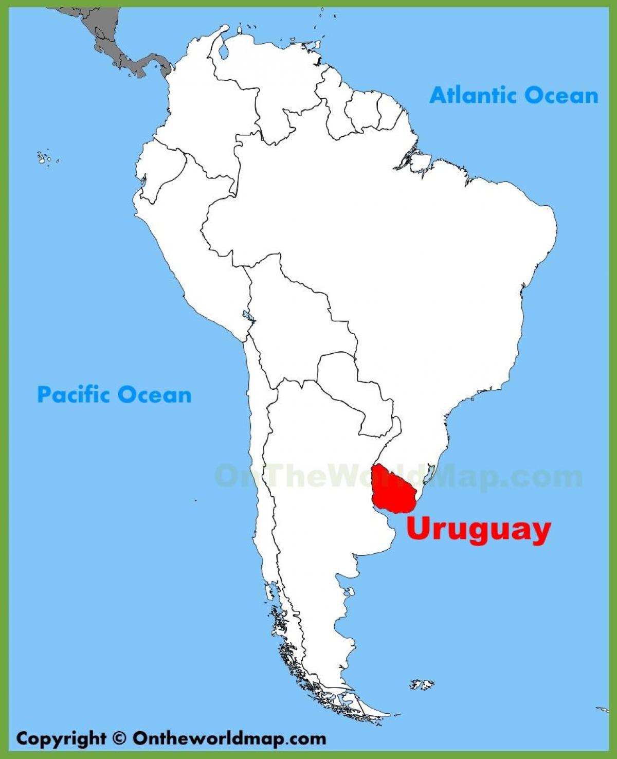 Karte von Uruguay-Südamerika