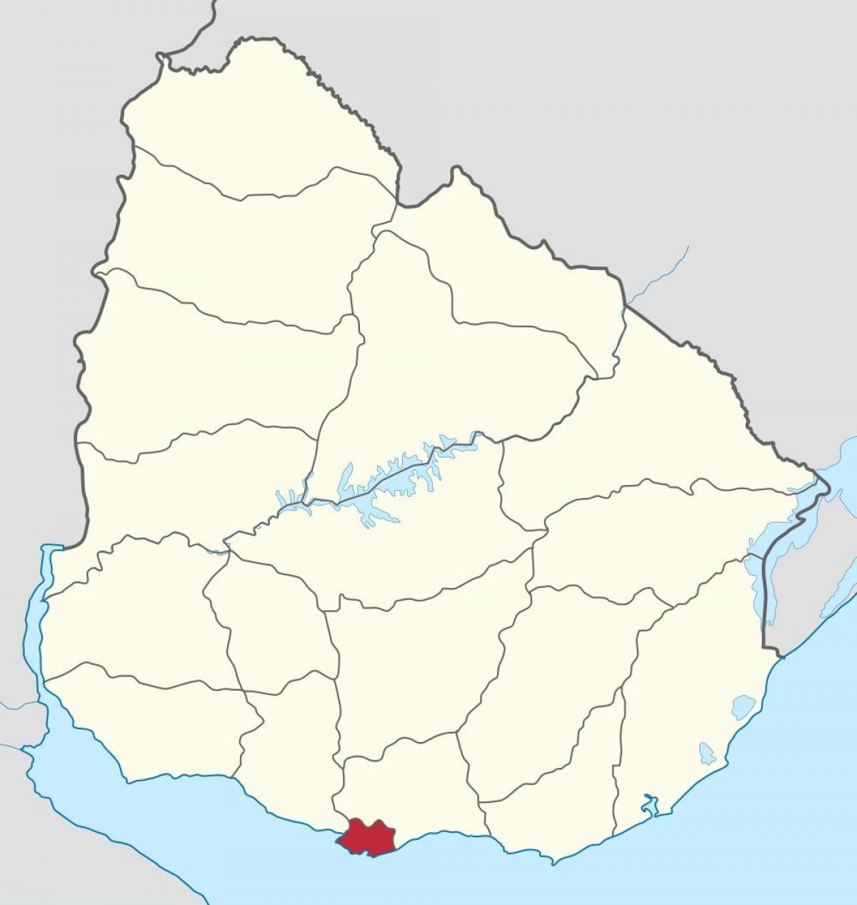 Karte von Uruguay-Gliederung