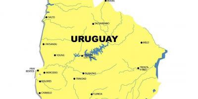 Karte von Uruguay-Fluss